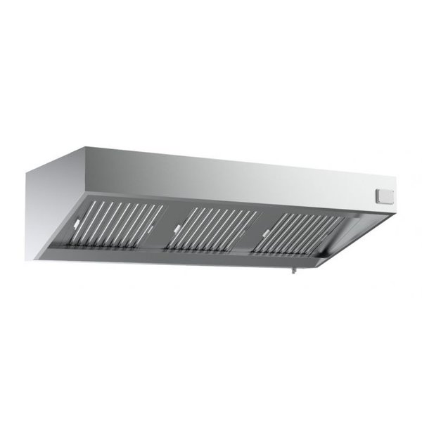 Combisteel Afzuigkap met motor en LED schuin model | 230V / 0.147kW |  1600x700xH520mm.