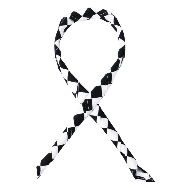Whites Whites halsdoek zwart-wit geruit