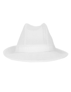  Trilby hoed met haarnetje wit M