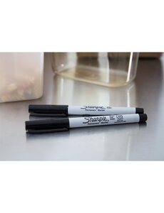 Whites Sharpie ultrafijne permanente marker zwart (2 stuks)