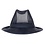 Trilby hoed met haarnetje blauw L