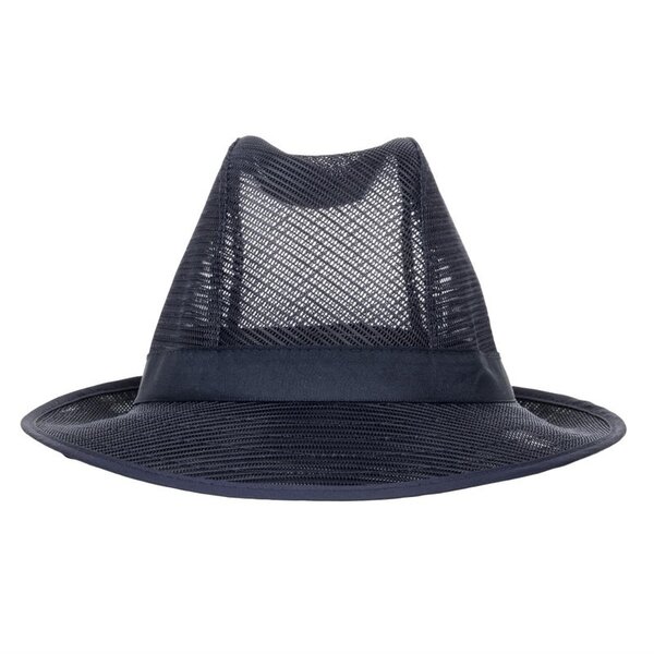 Trilby hoed met haarnetje blauw L