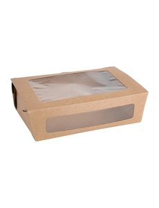 Fiesta Fiesta Recyclable saladeboxen met PET venster 1600ml (100 stuks)