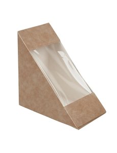 Whites Colpac recyclebare driehoekige kraft sandwichboxen met PLA-venster (500 stuks)