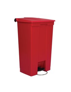 Rubbermaid Step on pedaalemmer rood 87 liter | Hands-free pedaalbediening