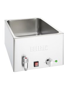 Buffalo Bain-marie met aftapkraan 21 liter  | +30°C tot +90°C | GN1/1