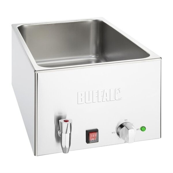 Buffalo Buffalo Bain-marie met aftapkraan 21 liter  | +30°C tot +90°C | GN1/1