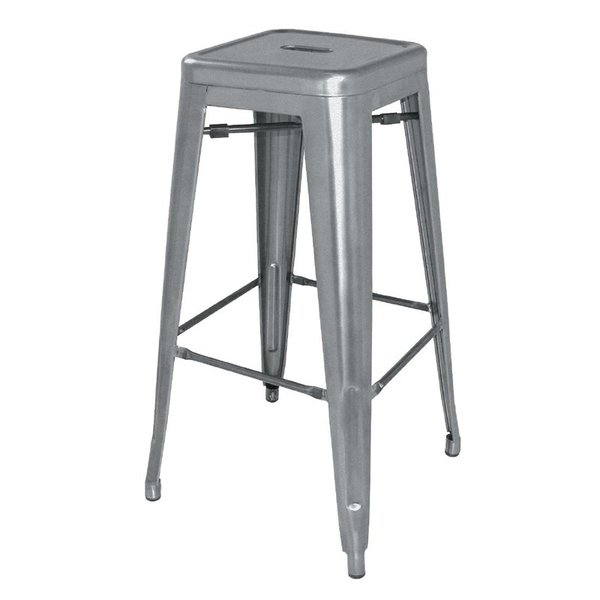 Bolero Bolero Bistro stalen barkruk grijs (4 stuks)