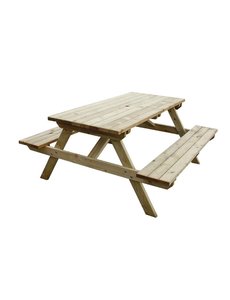 Rowlinson Houten picknicktafel | 150x150xH70 cm. | Tot 6 personen