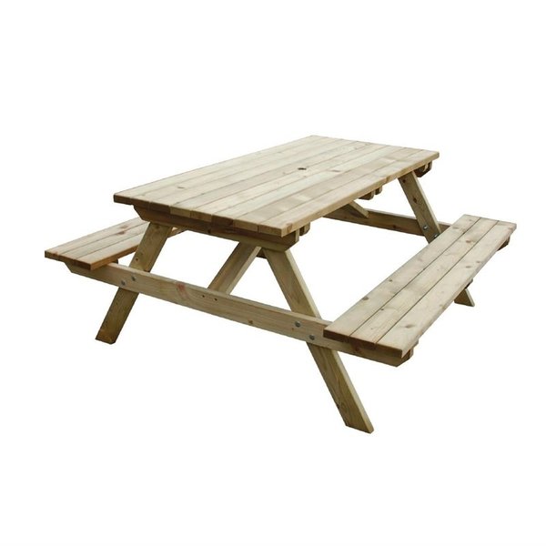 Rowlinson Rowlinson Houten picknicktafel | 150x150xH70 cm. | Tot 6 personen