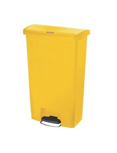 Rubbermaid Slim Jim front step pedaalemmer 68 liter geel | Geruisloos sluitend deksel