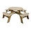 Rowlinson Rowlinson Ronde houten picknicktafel Ø200 cm. | Tot 8 personen