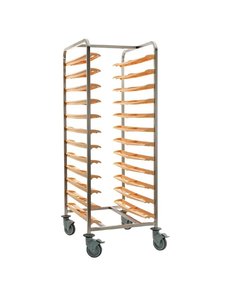 Matfer Bourgeat Regaalwagen met 24 etages voor dienbladen van 46x36cm tot 48x37cm