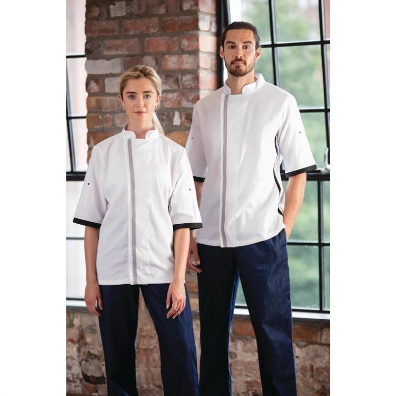 Southside unisex koksbuis korte mouw wit M, foto 2 van 6