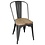 Bolero Bolero Bistro stalen stoelen met houten zitting grijs (4 stuks)