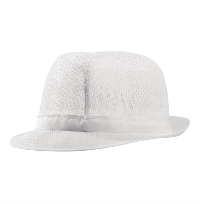 Trilby hoed zonder haarnet wit M, foto 3 van 3