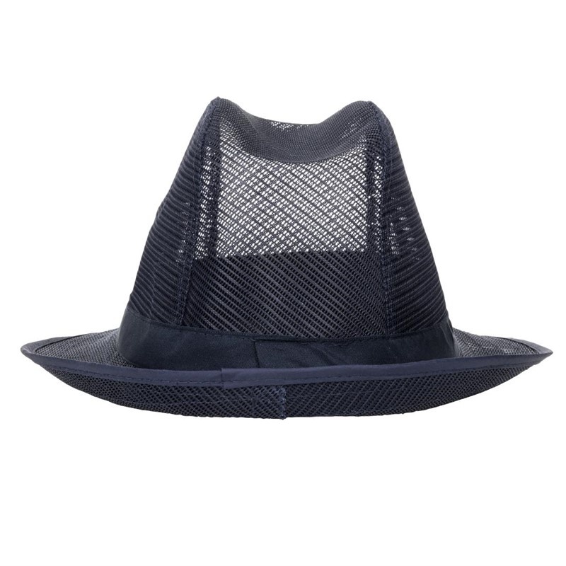Trilby hoed met haarnetje blauw S, foto 3 van 6