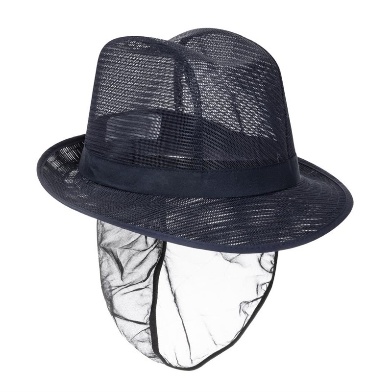 Trilby hoed met haarnetje blauw S, foto 4 van 6