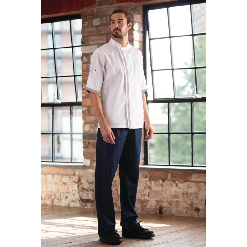 Southside unisex koksbuis korte mouw wit S, foto 4 van 6