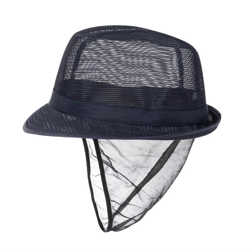 Trilby hoed met haarnetje blauw S, foto 5 van 6