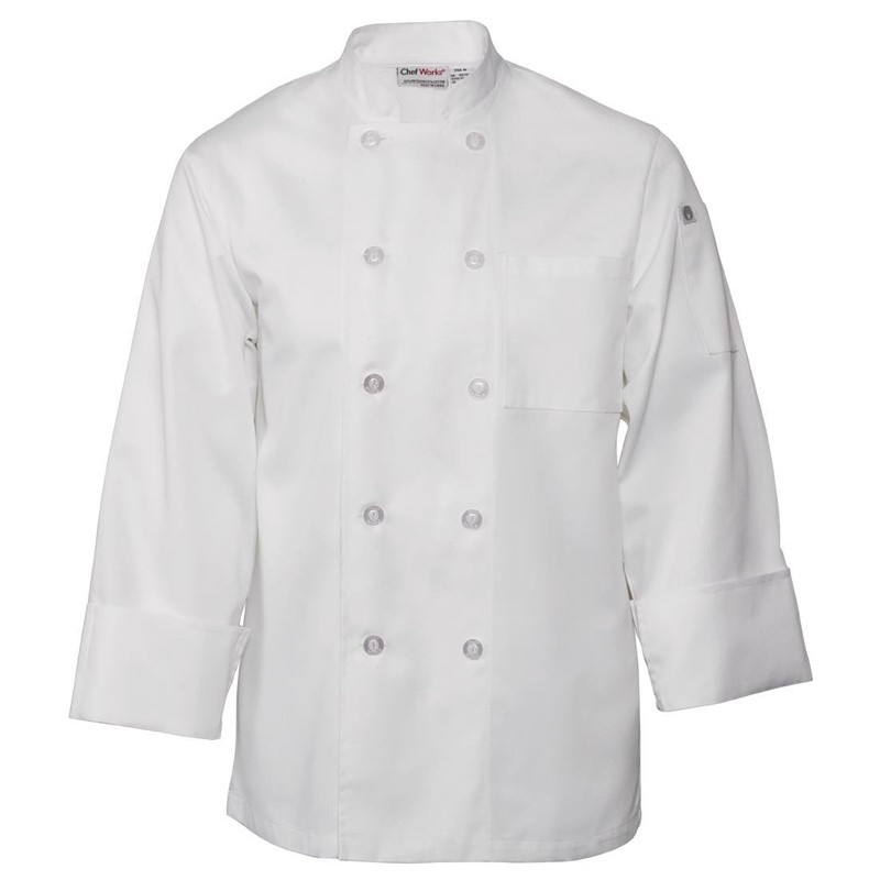 Chef Works Chef Works Le Mans unisex koksbuis wit M, foto 5 van 5