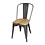 Bolero Bolero Bistro stalen stoelen met houten zitting grijs (4 stuks)