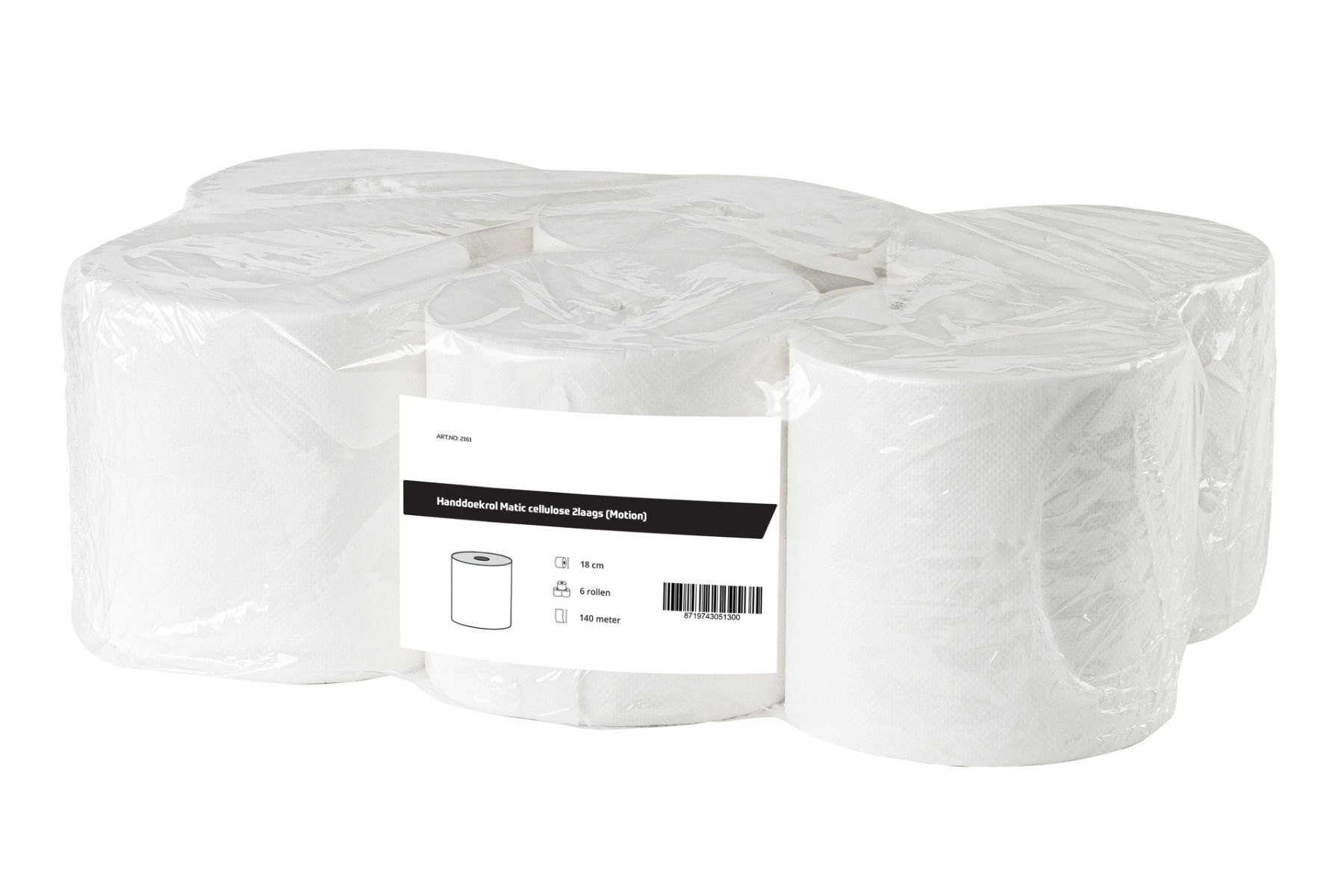 Handdoekrol 2laags cellulose motion | 6 x 140 meter in doos
