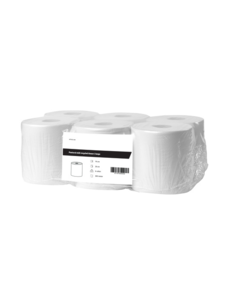  Poetsrol midi recycled tissue 1laags | 6 x 300 meter in folie