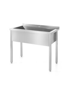 Hendi Spoeltafel met 30 cm. diepe spoelbak | Gelast | 800x600xH850mm.
