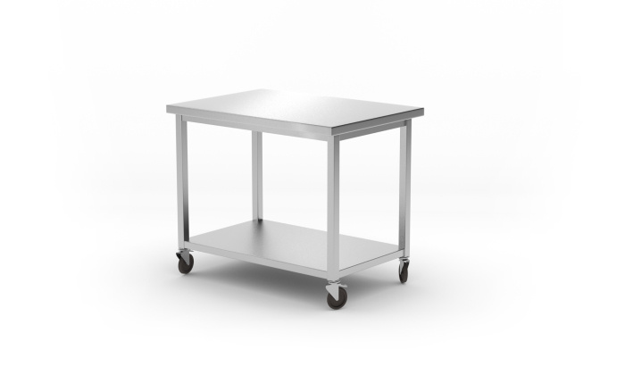 Hendi Mobiele tafel met plank - geschroefd, diepte: 700 mm.