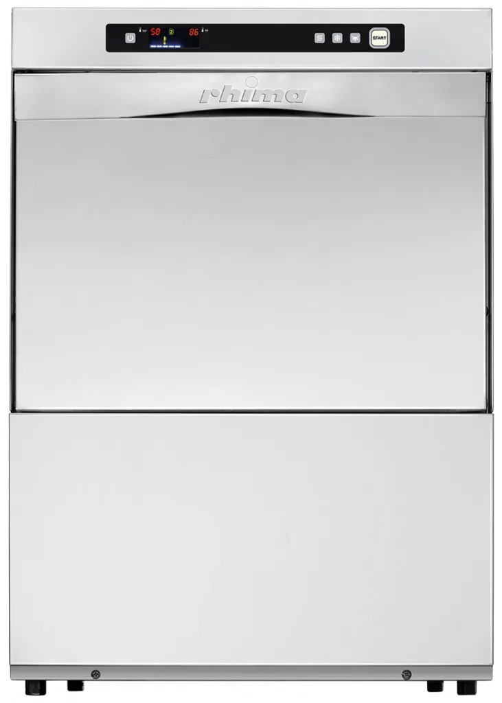Rhima voorlader vaatwasmachine met waterontharder 400V | DR50TS