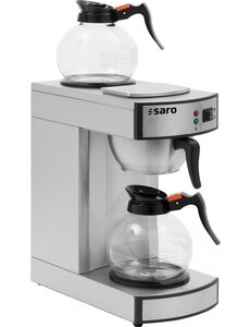 Saro Koffiezetapparaat met 2x glazen kan 1.8 liter RVS | 2100Watt