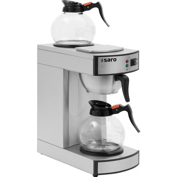 Saro Koffiezetapparaat met 2x glazen kan 1.8 liter RVS | 2100Watt