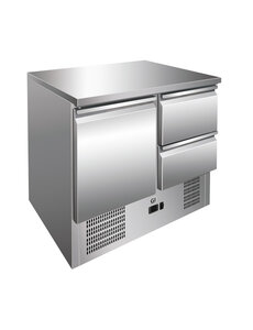 Gastro-Inox Gastro-Inox RVS werkbank met 1 deur & 2 laden, geforceerd gekoeld