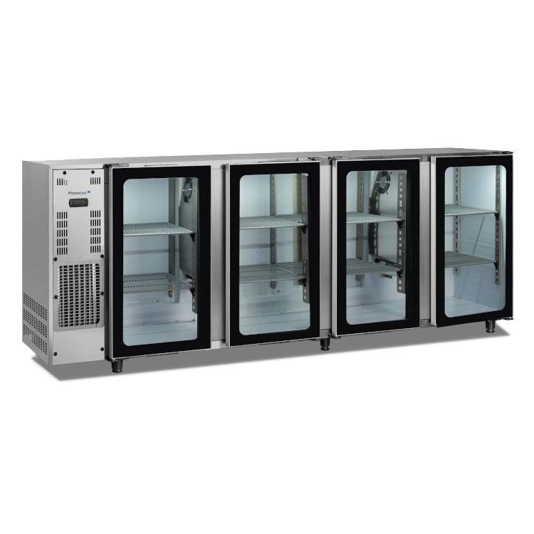 Marecos Marecos rvs flessenkoeling met 4 glazen deuren