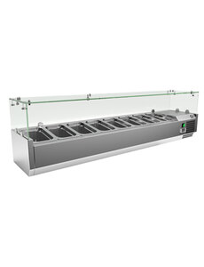 Gastro-Inox Gastro-Inox RVS opzetkoelvitrine 8x GN1/4