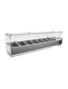 Gastro-Inox Gastro-Inox RVS opzetkoelvitrine 7x GN 1/3