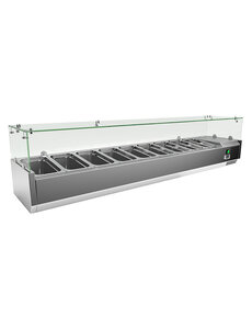 Gastro-Inox Gastro-Inox RVS opzetkoelvitrine 9x GN 1/3