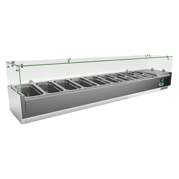 Gastro-Inox Gastro-Inox RVS opzetkoelvitrine 9x GN 1/3