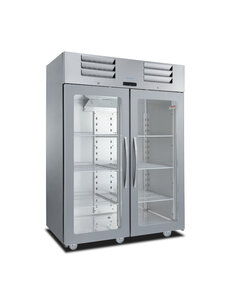 Gastro-Inox Marecos Excel roestvrijstalen GN 2/1 koeling met glasdeur 1400 liter