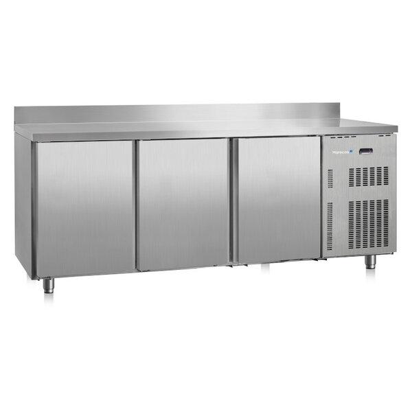 Marecos Marecos Softline RVS gekoelde werkbank 600mm diep met 3 deuren en achteropstand