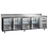 Gastro-Inox Marecos Softline RVS gekoelde werkbank 600mm diep met 4 glasdeuren en achteropstand