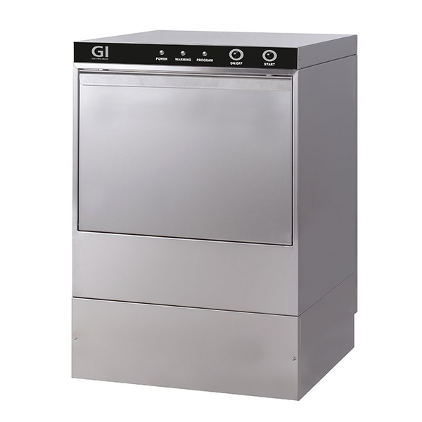 Gastro-Inox Gastro-Inox Vaatwasmachine met afvoerpomp en zeepdispenser | Korven 50x50cm | 230V / 3.6kW