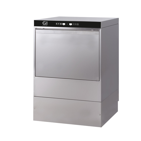 Gastro-Inox Gastro-Inox Vaatwasmachine met afvoer-, zeep- en naglanspomp | Korven 50x50cm. | 230V / 3.6kW