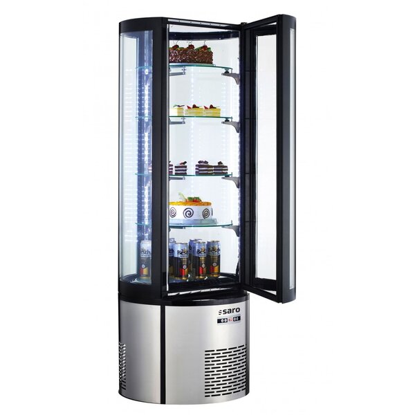 Saro Saro Gebaksvitrine koelvitrine rondom glas 360 liter | Ø680xH1750 mm -