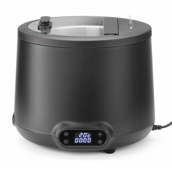 UNIQ Hendi Uniq soepketel 8 liter zwart | Bain-marie met digitaal temperatuur