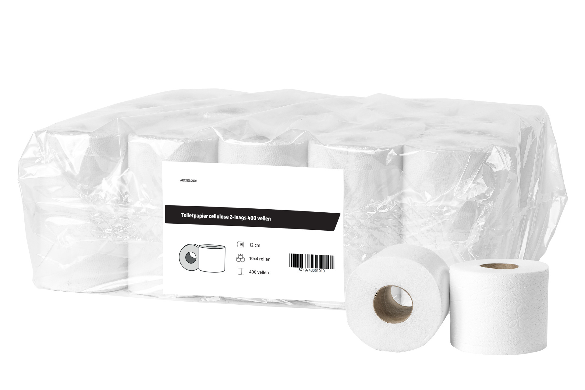 All Care Toiletpapier cellulose 2laags/400 vel | 40 rollen