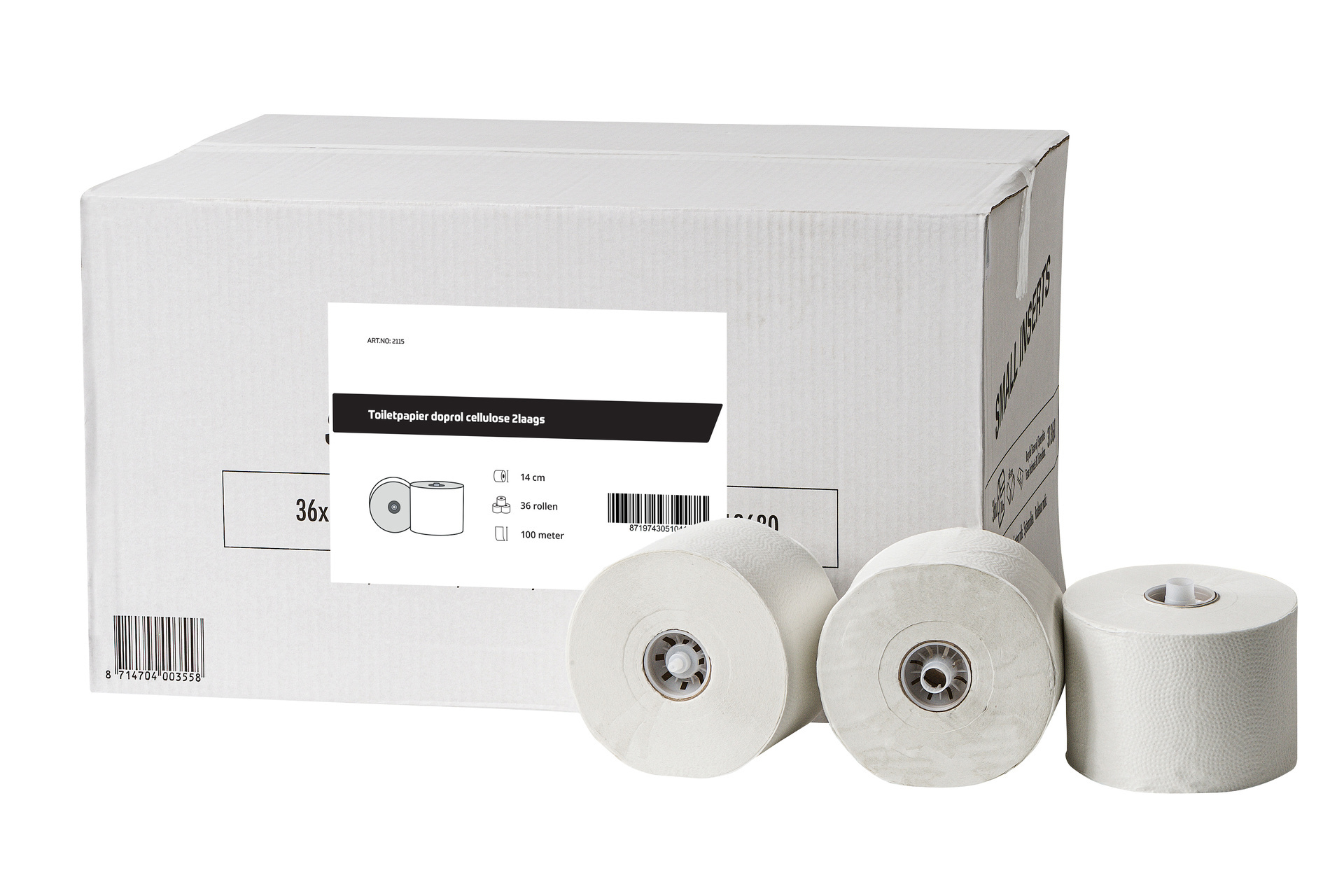 All Care Toiletpapier doprol tissue wit 2laags | 36 rollen van 100 meter