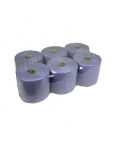 All Care  Poetsrol midi blauw recycled 2laags | 6 rollen van 135 meter