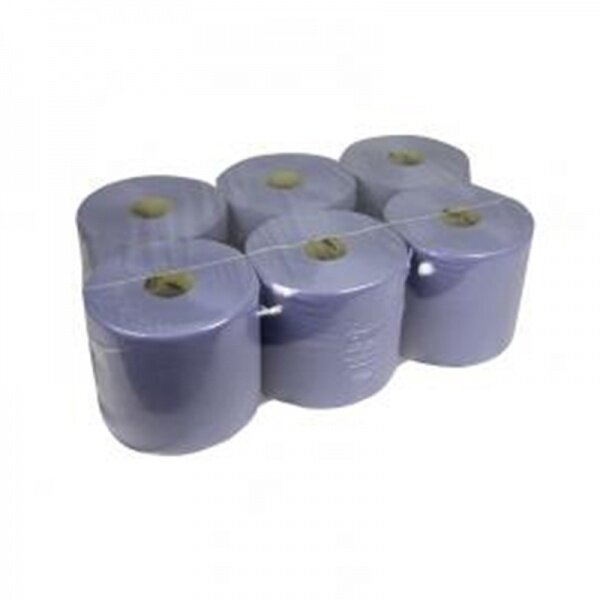 All Care  Poetsrol midi blauw recycled 2laags | 6 rollen van 135 meter